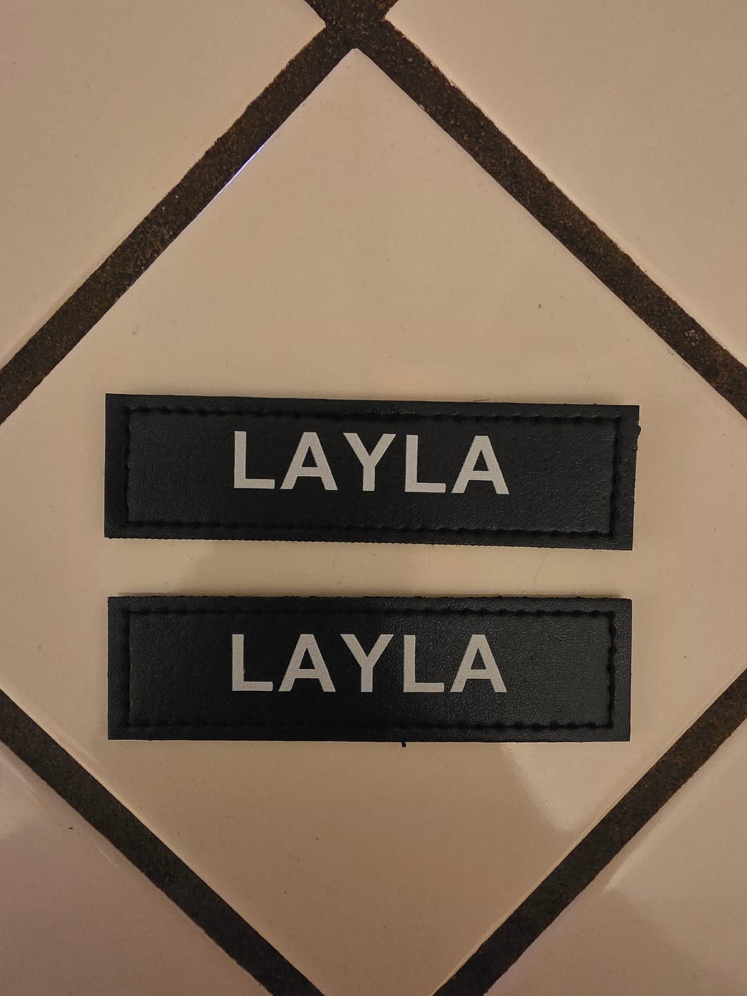 Customer photo review of Custom Hook & Loop Patch For Harness (1 Pair)