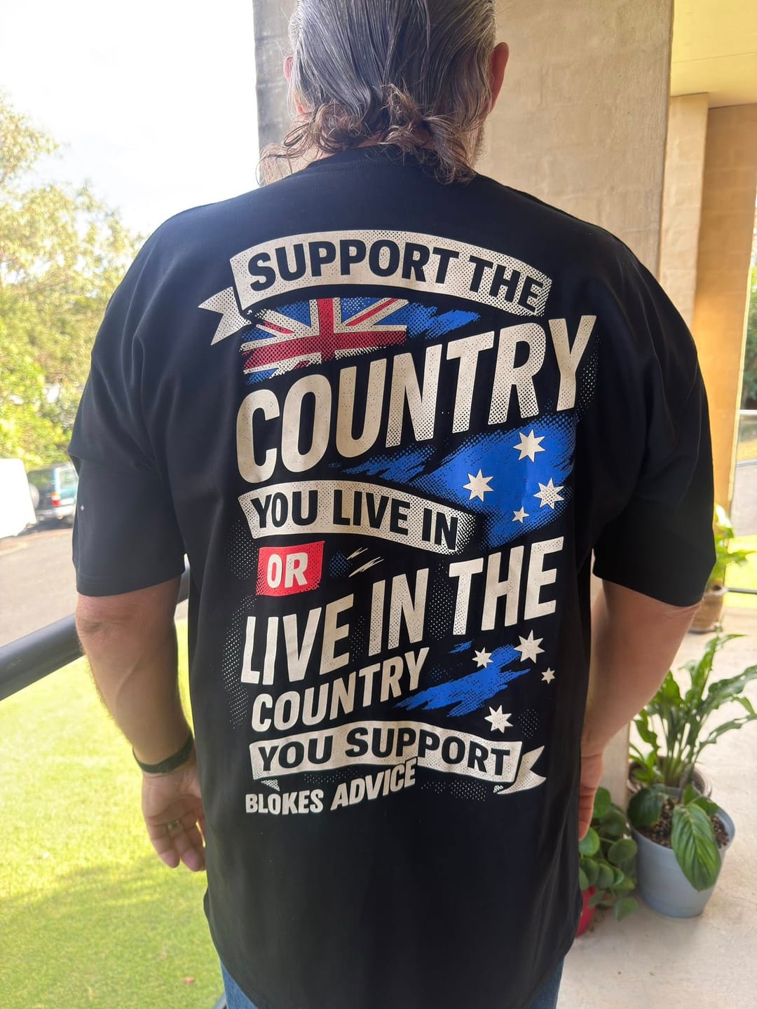 Customer photo review of Stand Up Tee - Black