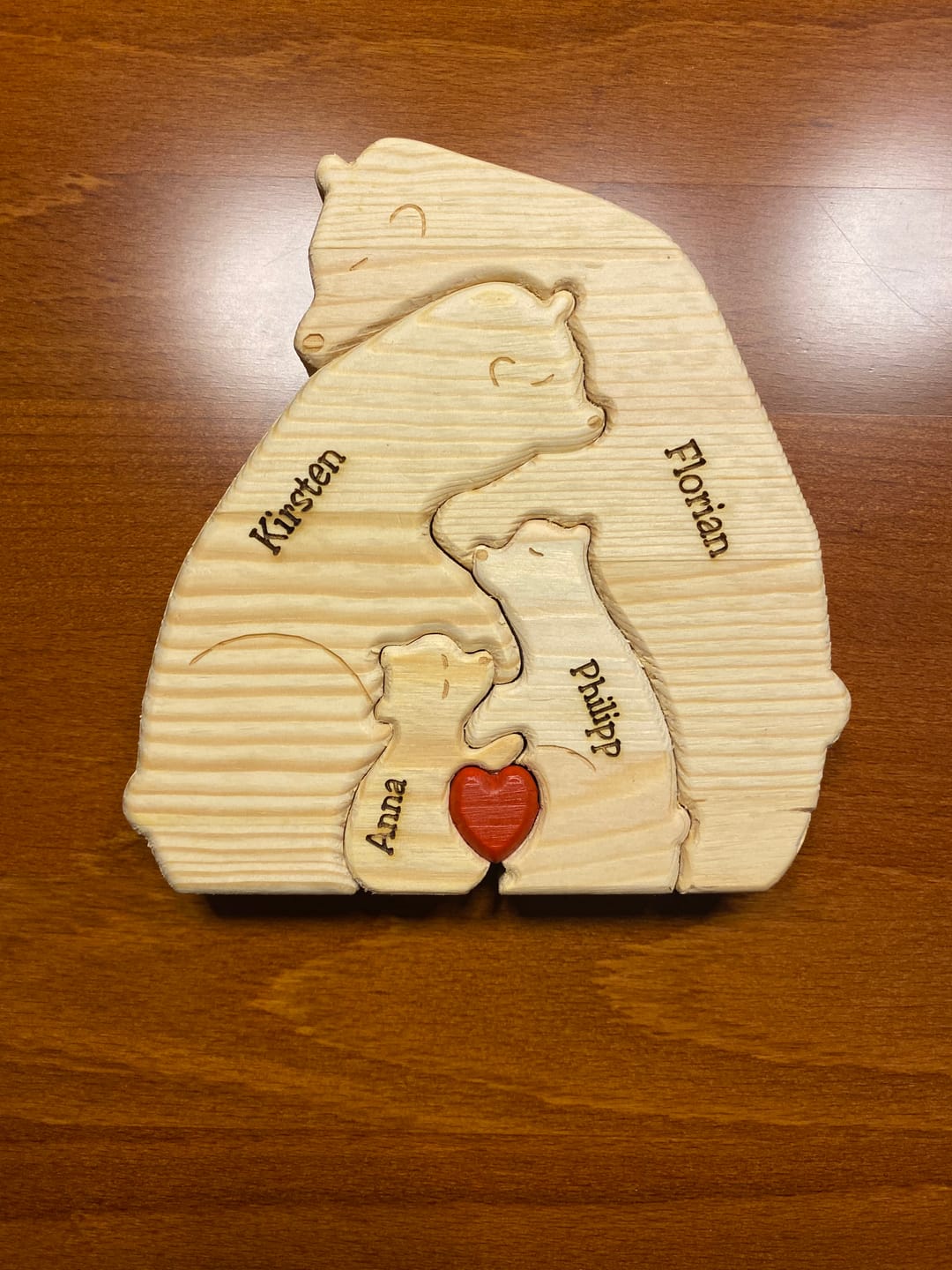 Customer photo review of Bärenfamilie - Süße Personalisierte Holzbären zum Aufstellen für die Familie