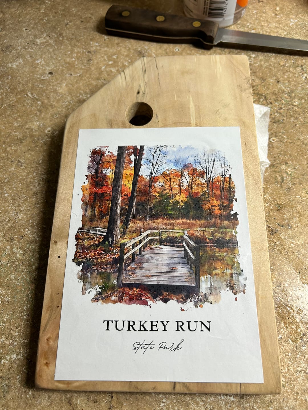 Customer photo review of Turkey Run State Park, Indiana – Watercolor Art Print