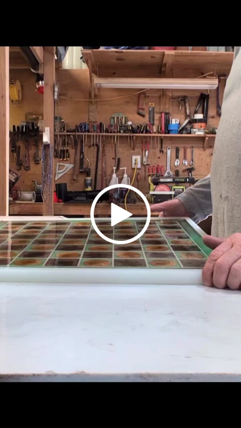 Customer video review of 19x19x0.5" Full Size Chess Board Silicone Mold With 2" Squares