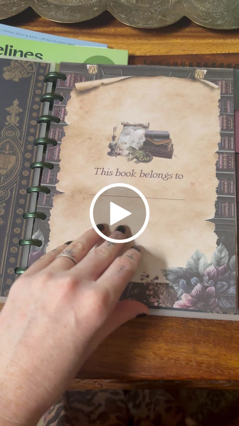 Customer video review of Dark Academia All Booked Up Reading Journal