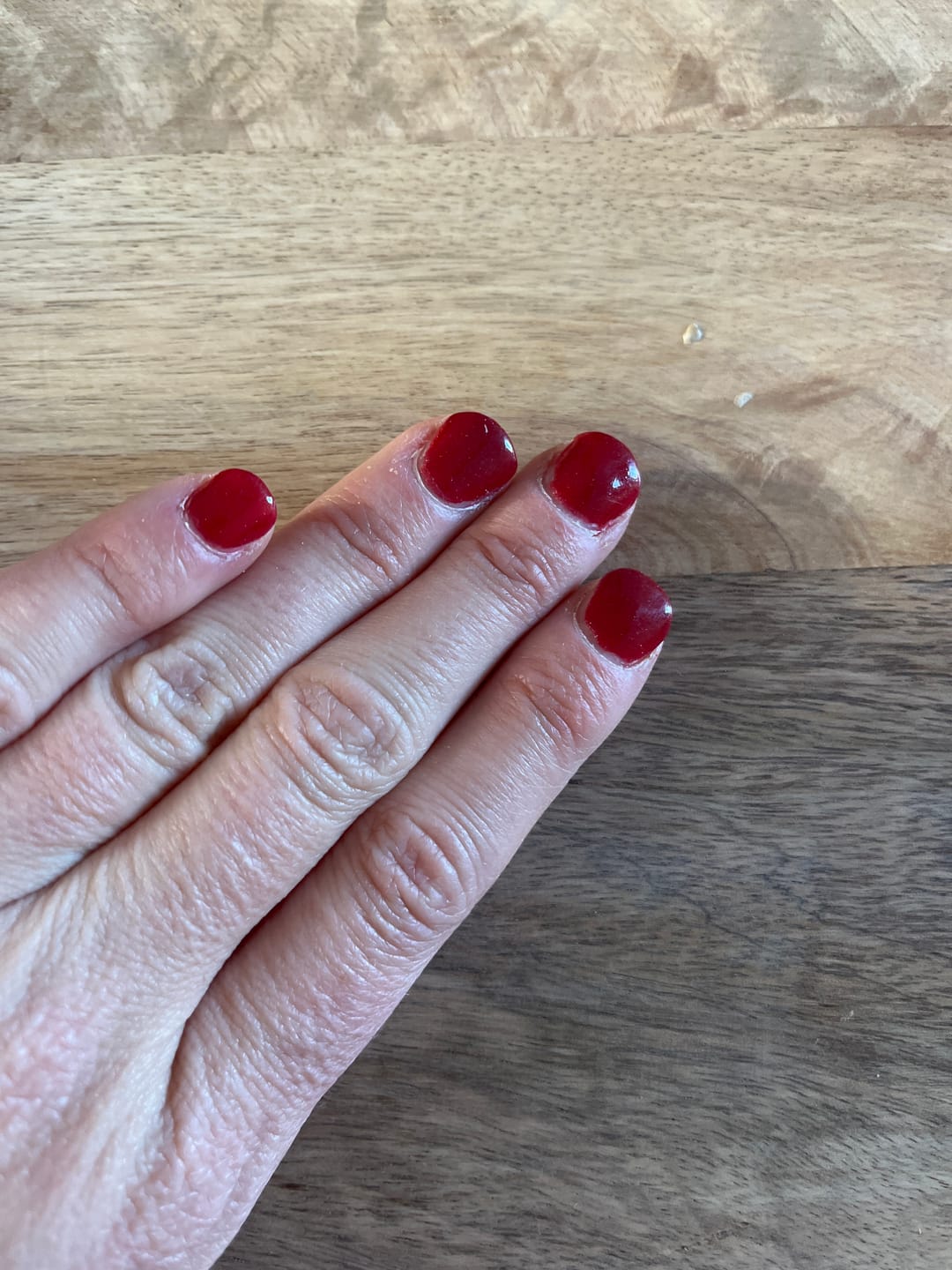Customer photo review of Ruby Glitter Dipping Powder