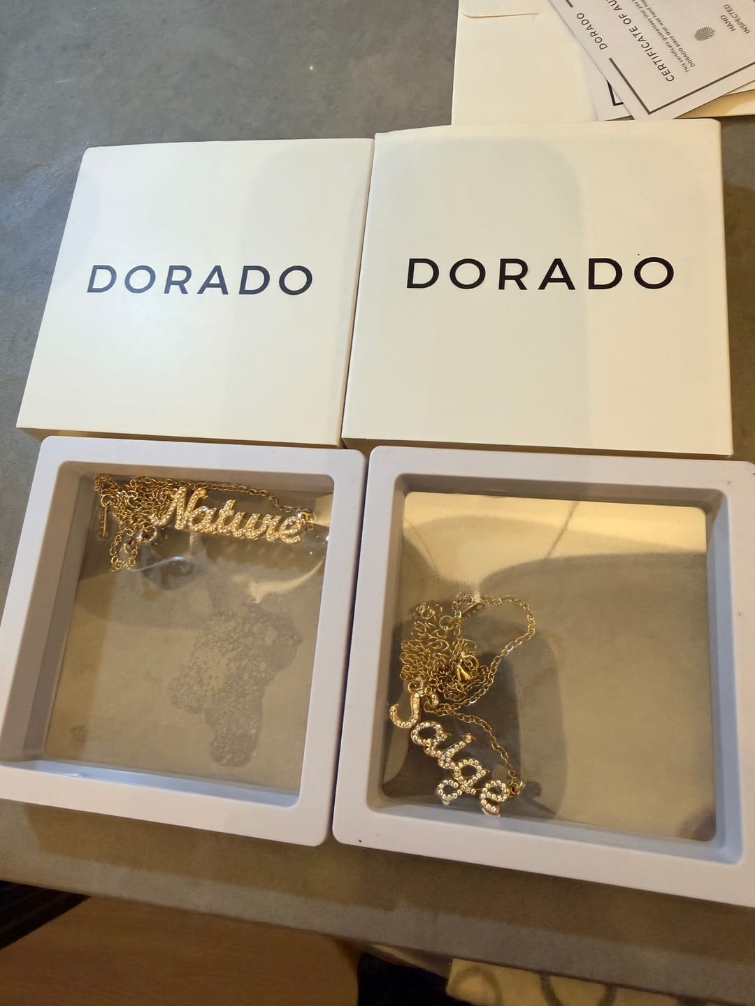 Customer photo review of Kids Iced Name Necklace