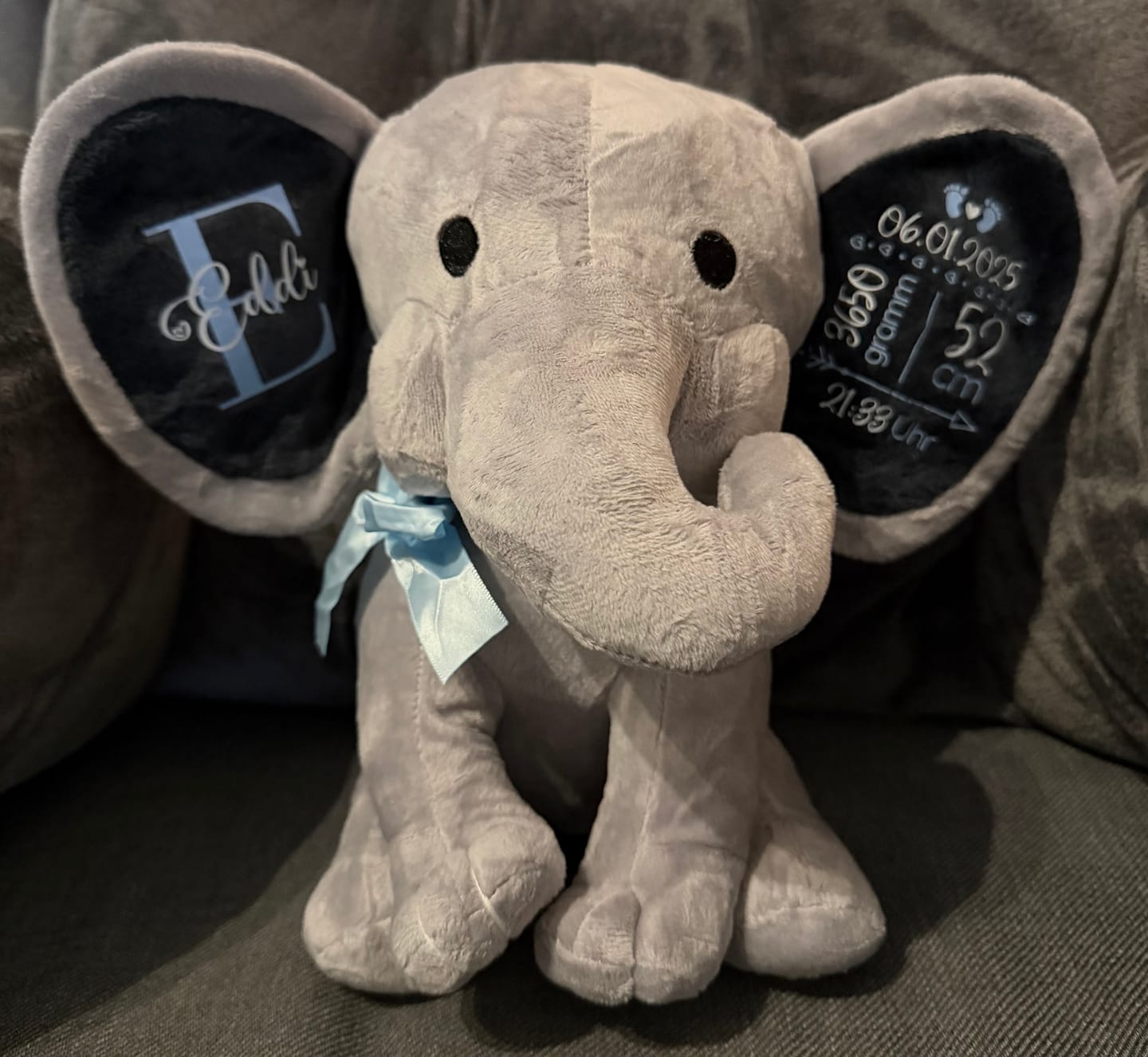 Customer photo review of Kuschel Elefant - Baby-Stofftier