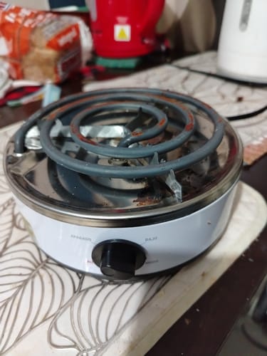 Customer photo review of Parrilla Estufa Eléctrica 1 Quemador  Pael-1R Volteck