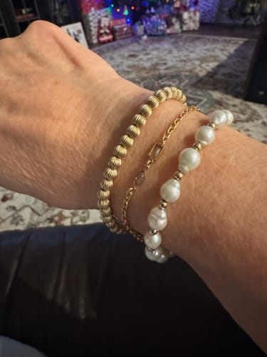 Customer photo review of two stone bracelet