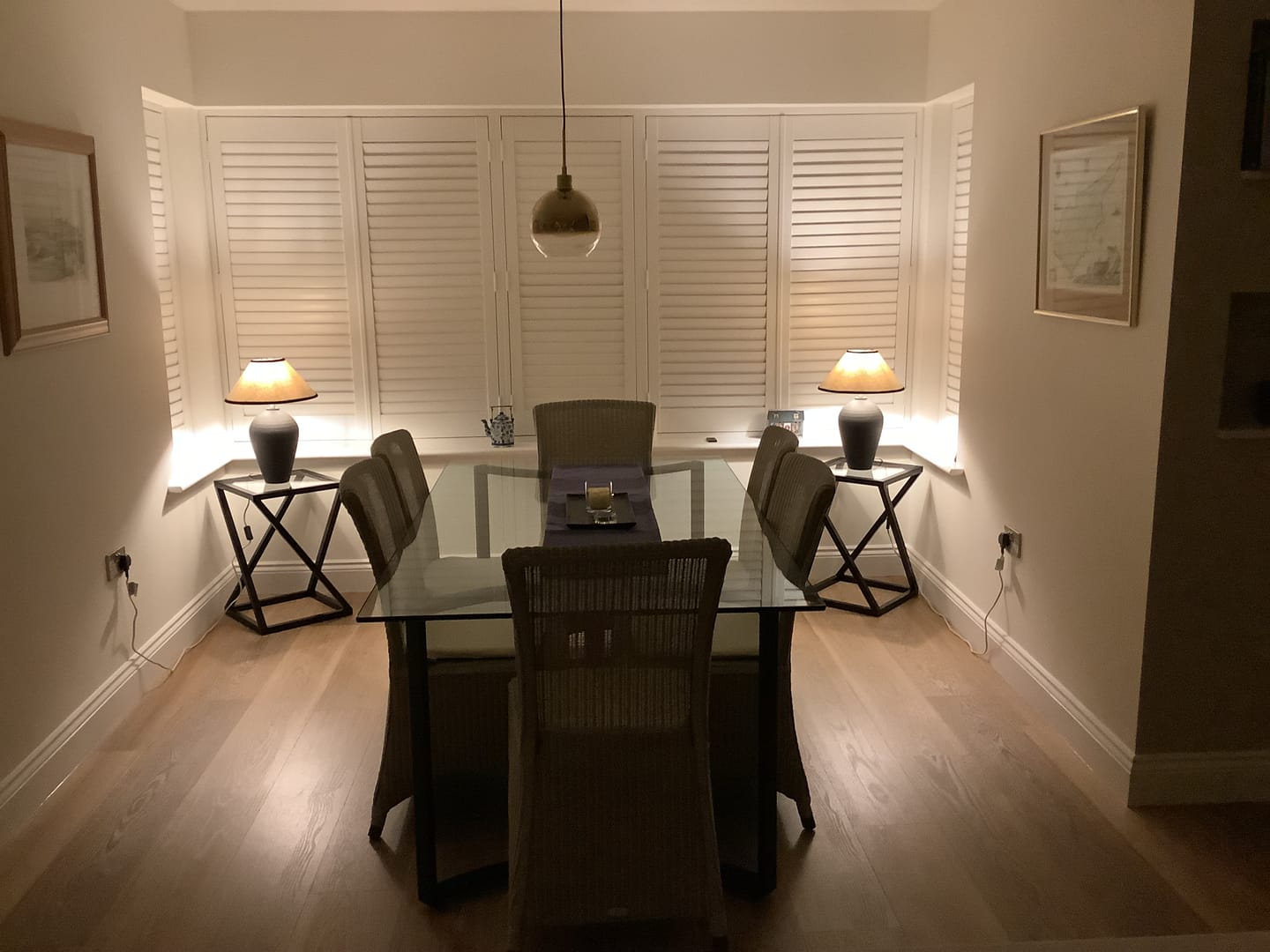 Customer photo review of Twisted Glass Matte Black Side Table