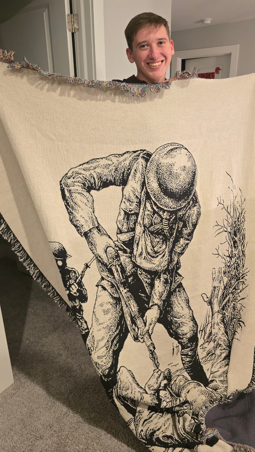 Customer photo review of Belleau Wood (Woven Blanket)