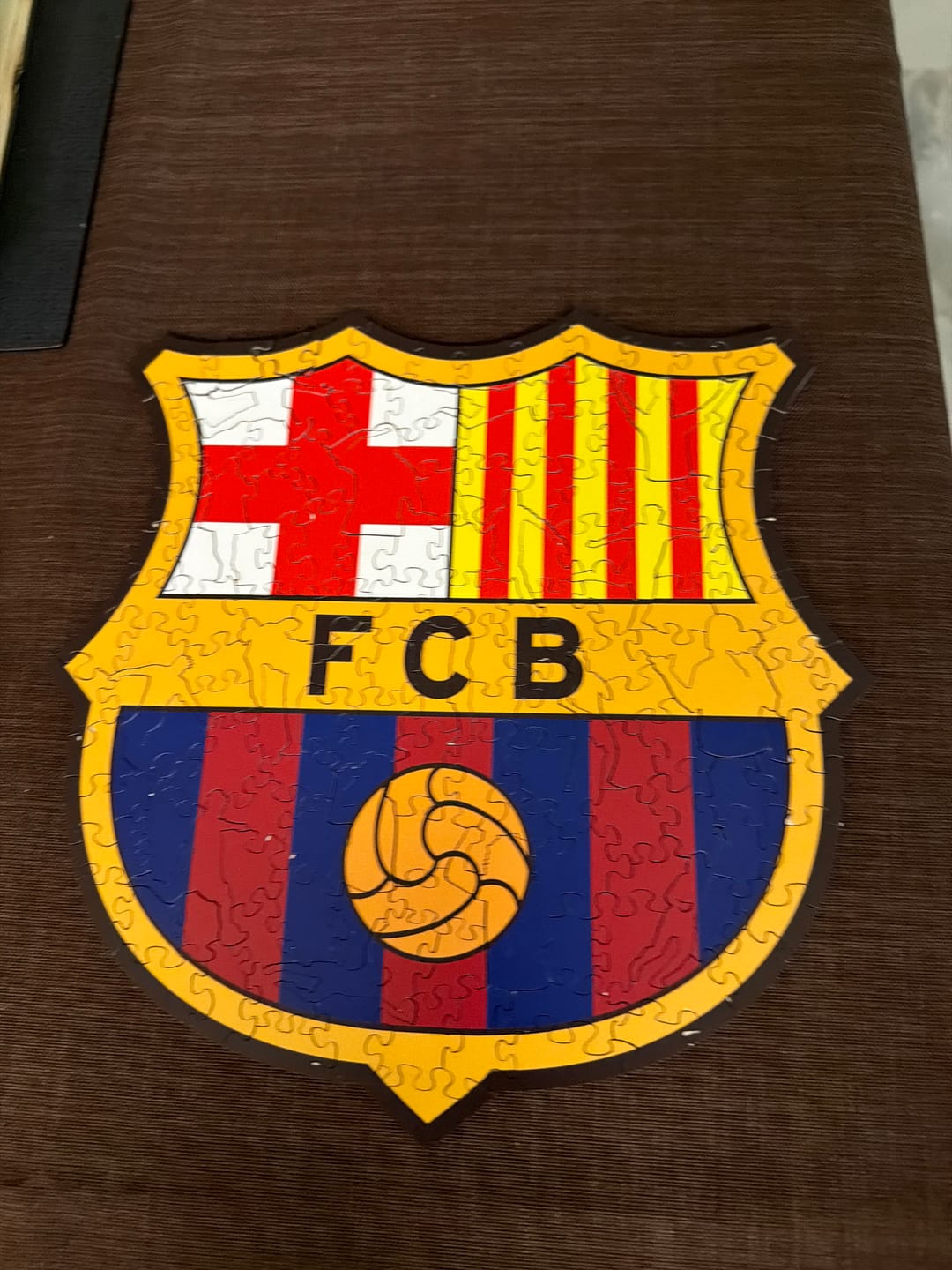 Customer photo review of FC Barcelona® Logo - Wooden Puzzle