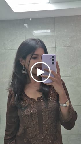 Customer video review of Hoor Chocolate Brown Viscose Georgette kurta