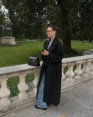 Customer photo review of Emma Lace Up Trench Coat