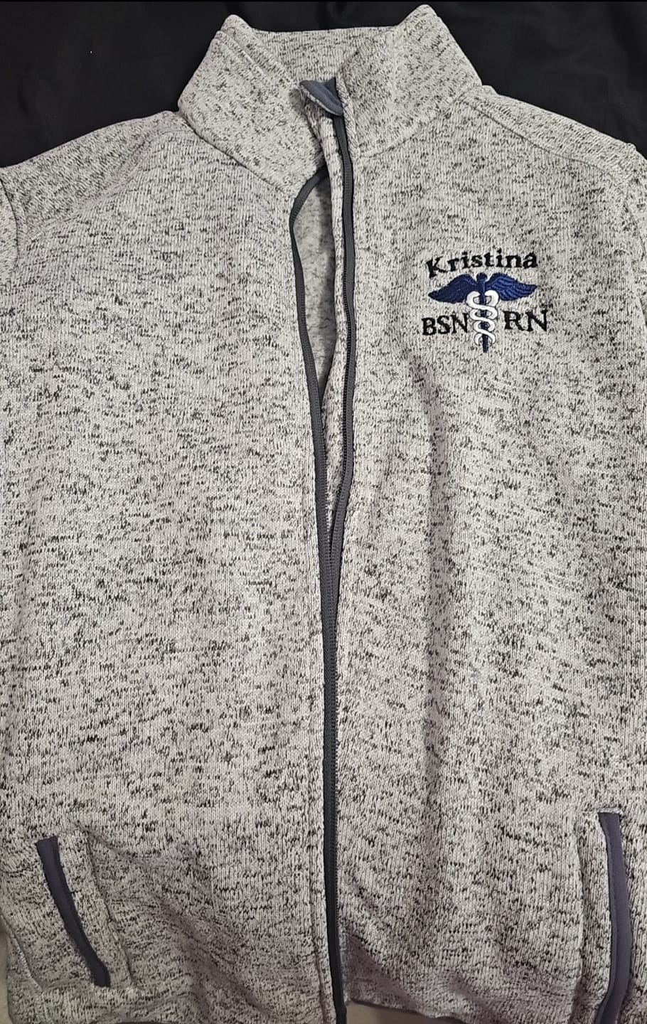 Customer photo review of Port Authority® Ladies Sweater Fleece Full Zip