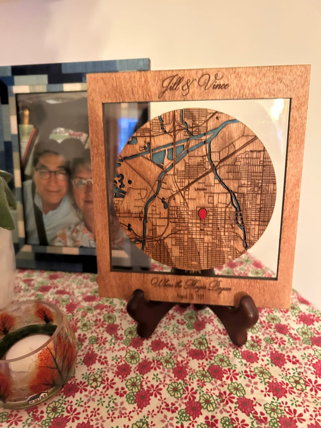 Customer photo review of Where It All Began 3D Wooden Location/City Map