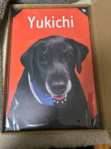 Customer photo review of Petcanva©オーダーメイド ペット似顔絵【3点セット】