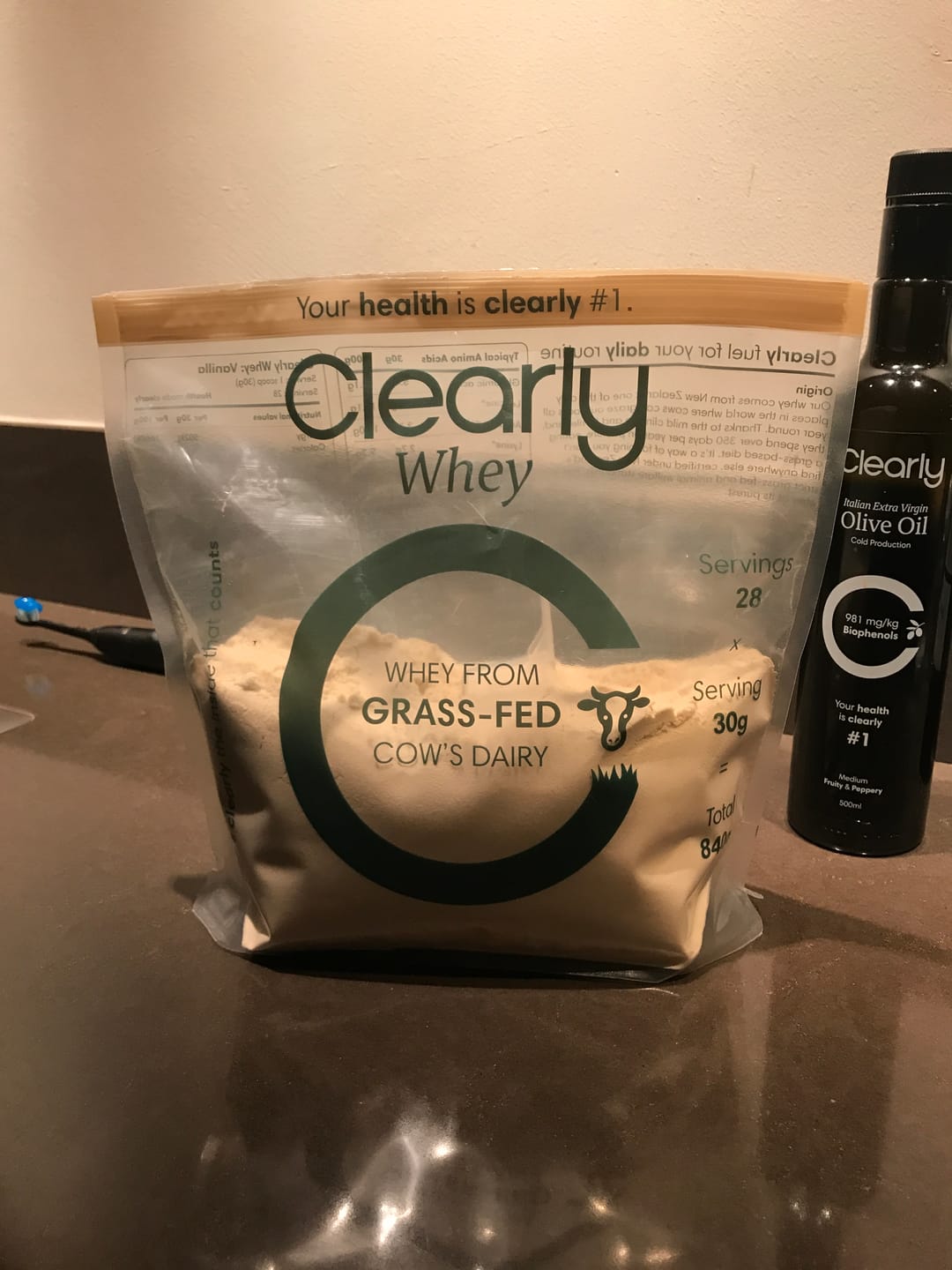Customer photo review of Grass-fed Whey