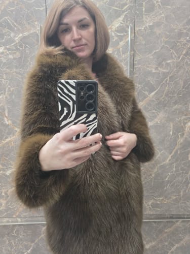 Customer photo review of Lena Oversized Faux Fur Coat