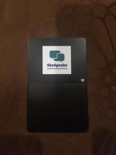 Customer photo review of Custom Metal NFC Business Card (Vertical Style)