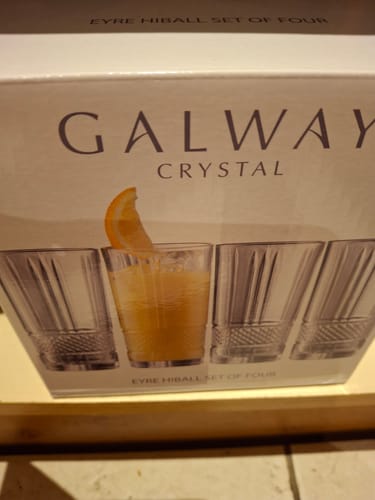 Customer photo review of Galway Crystal Eyre HiBall Glass Set of 4