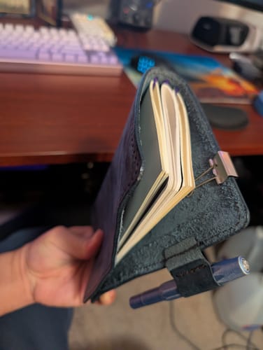 Customer photo review of Apple Pig Leather"Deep Blue" Traveler's Notebook