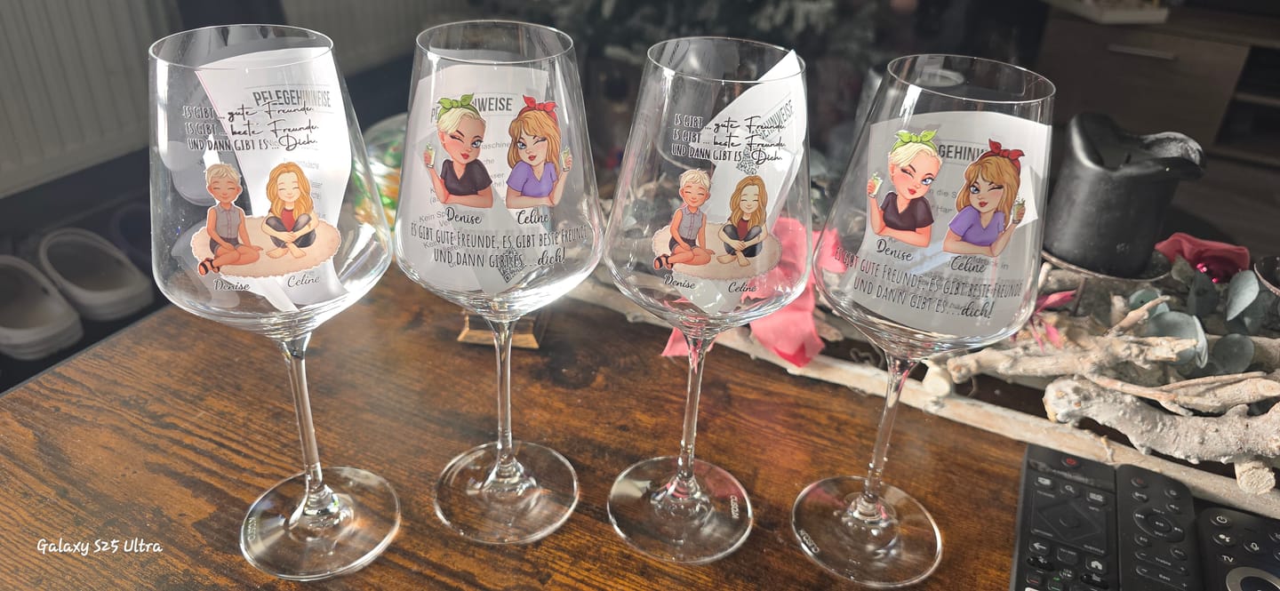 Customer photo review of Beste Freunde - Personalisiertes Glas für Sommergetränke