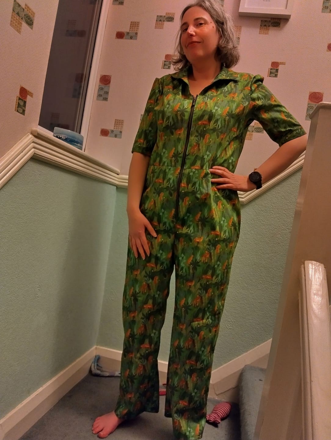Customer photo review of Jungle Leopards Rose & Hubble Cotton Poplin Fabric