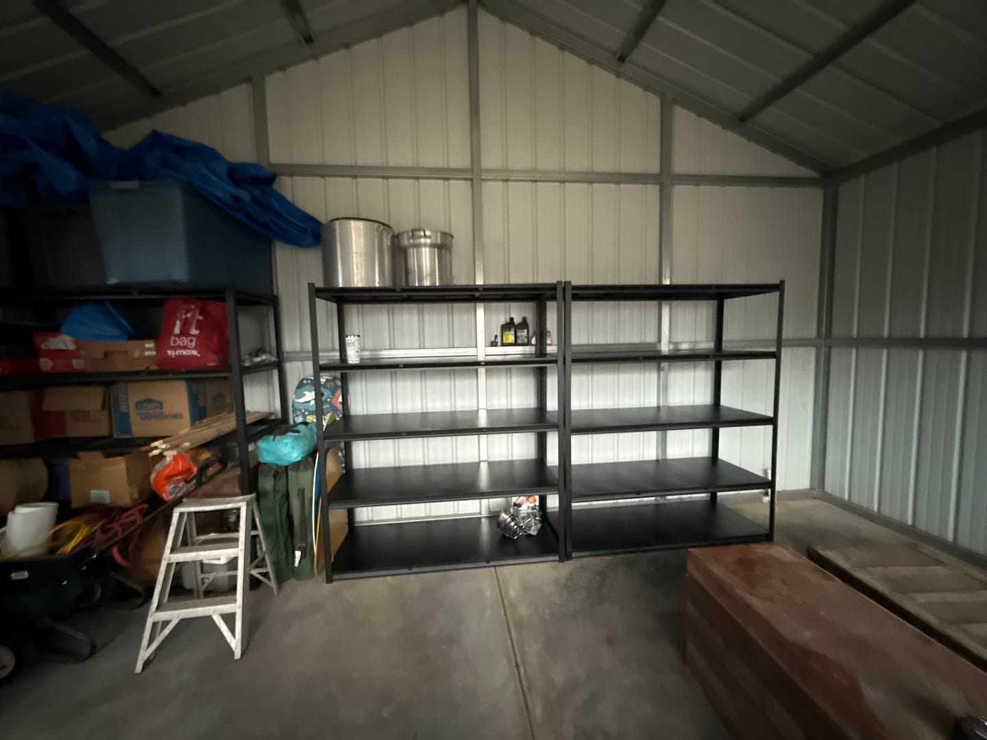 Customer photo review of REIBII 60"W x 72"H Industrial Garage Shelving, 3000LBS Heavy Duty Storage Shelves, Adjustable Metal Shelving for Basement Warehouse