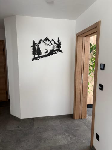 Customer photo review of Décoration Murale en Métal - Montagne et Cerf