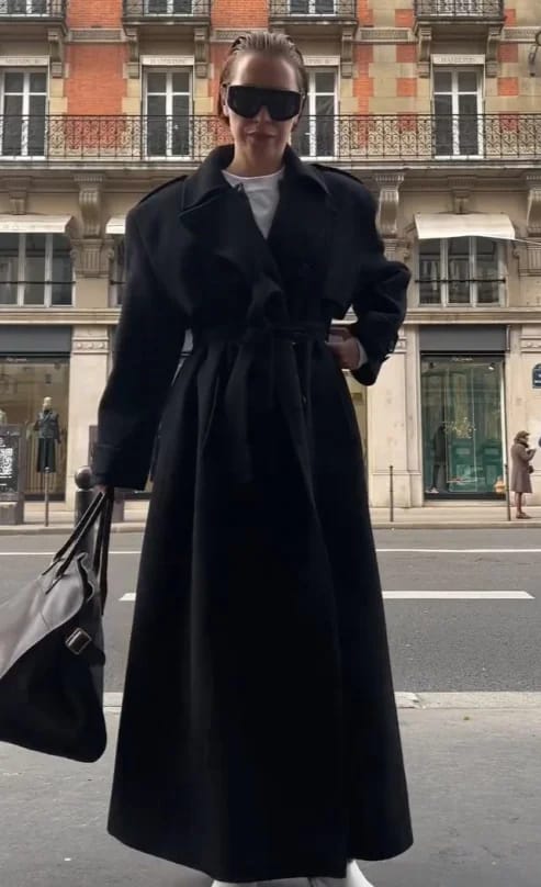 Customer photo review of Emma Lace Up Trench Coat