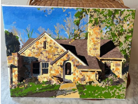 Customer photo review of Custom Landscape Paint By Numbers