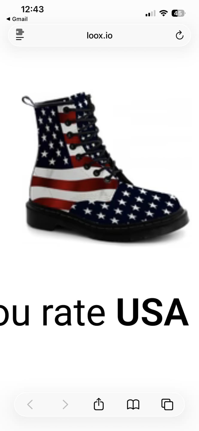 Customer photo review of USA FLAG BOOTS