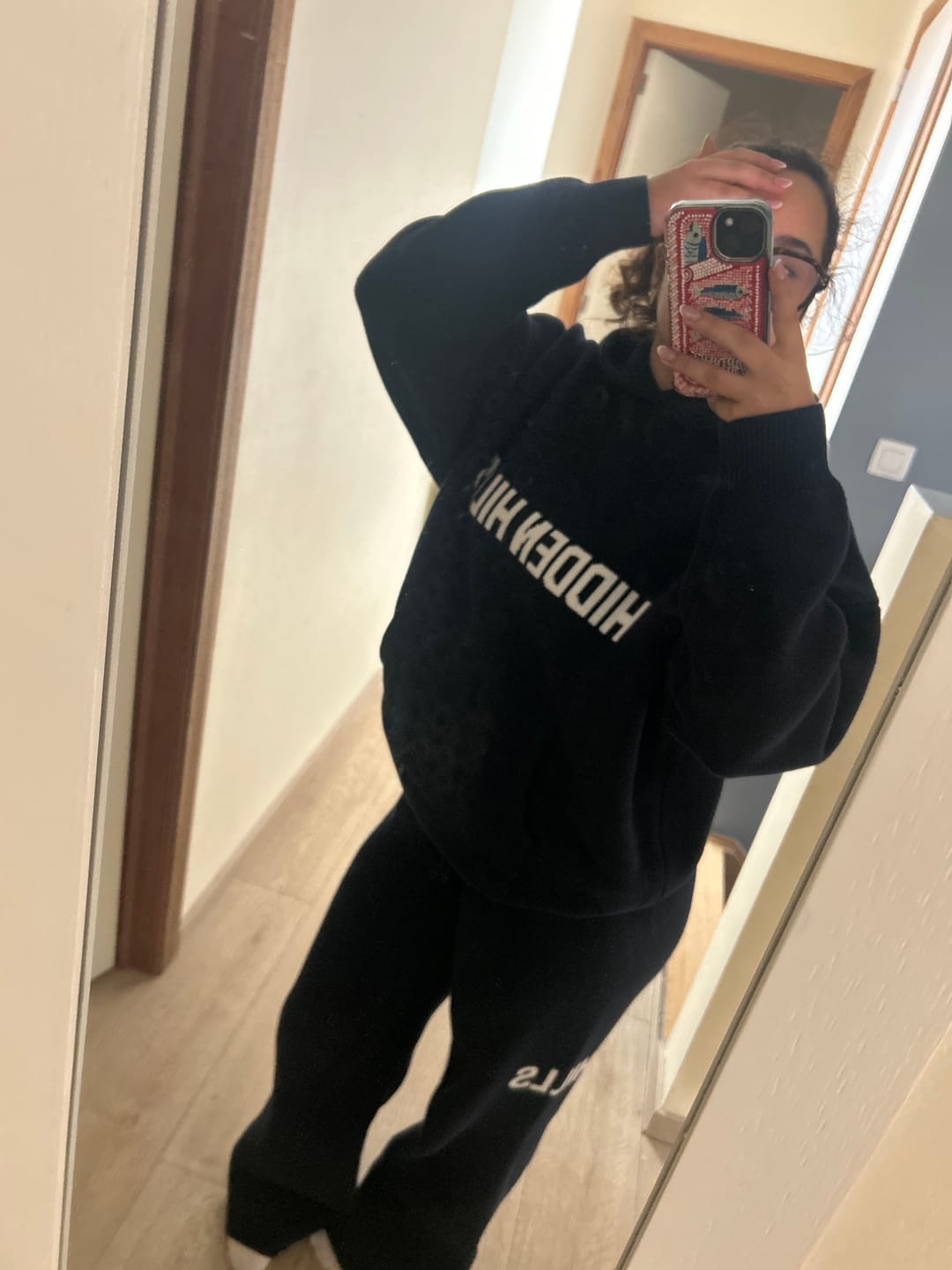 Kundenbewertung mit Foto von KNIT HOODIE NAVY