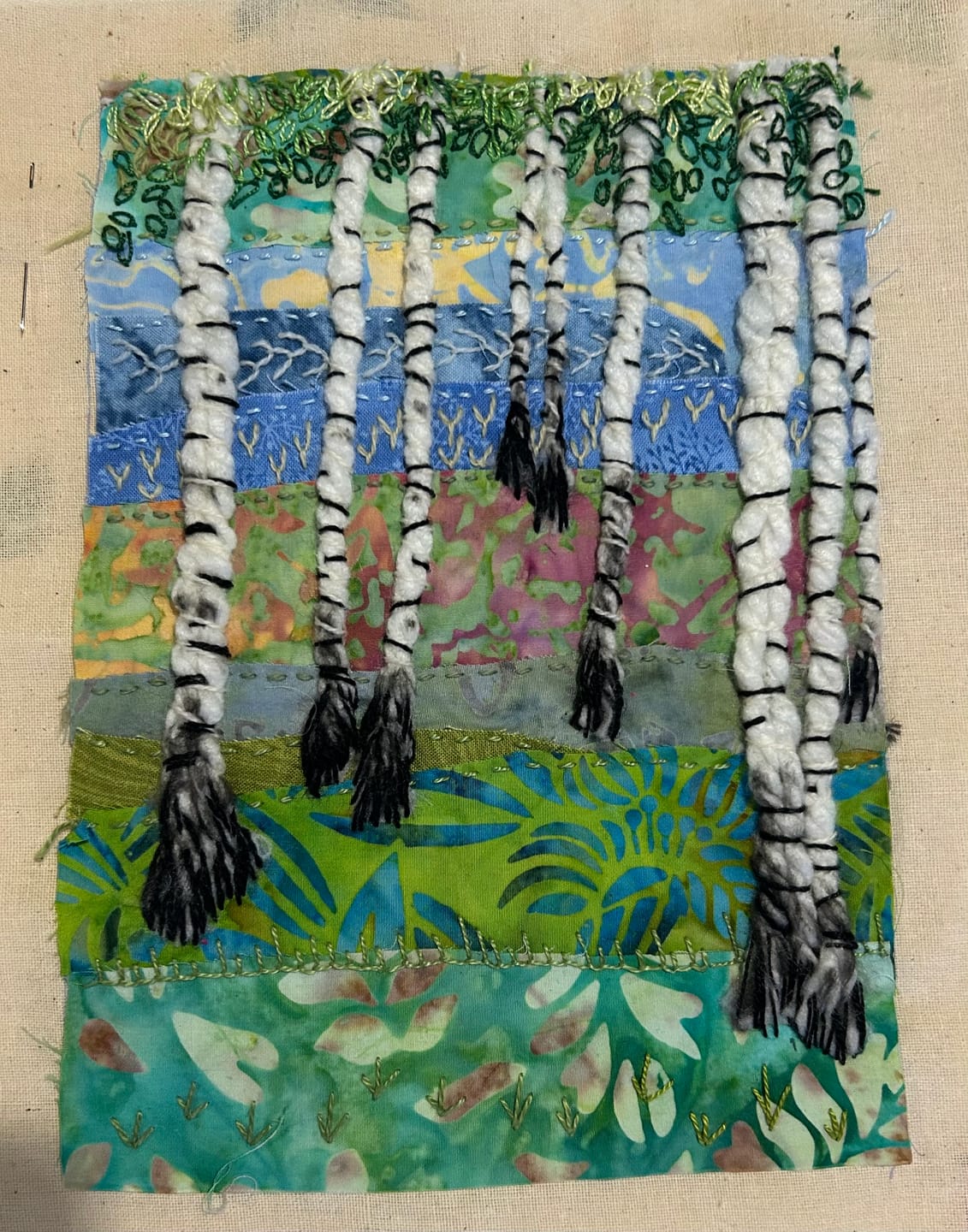 Customer photo review of Remnant 100% Cotton Batik Fabric Bargain Bundle