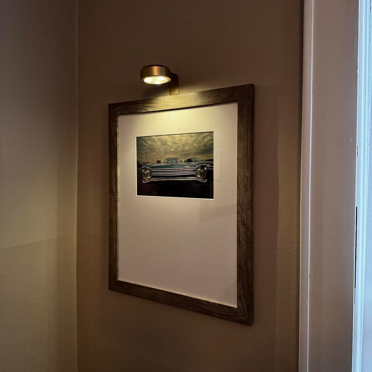 Customer photo review of LightsCordless™ Rechargeable Picture Light - Illuminate Your Art Wirelessly