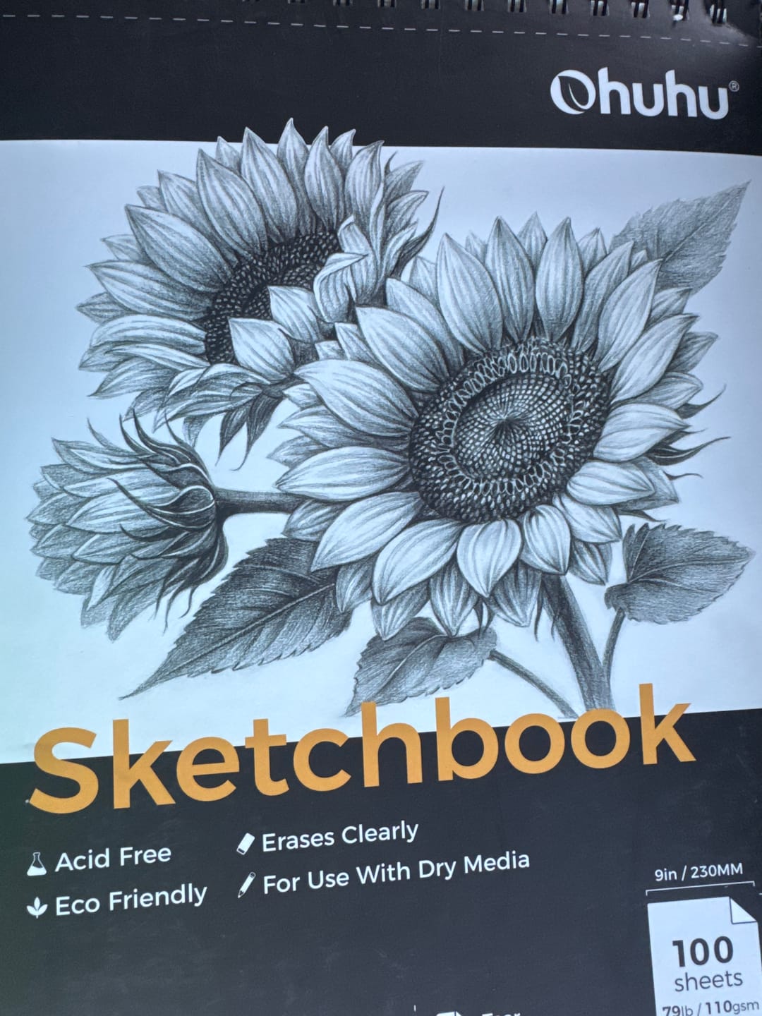 Customer photo review of Ohuhu Tear Resistant Bamboo Fiber Drawing Sketchbook