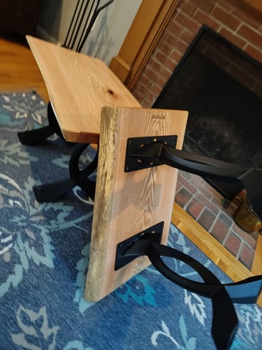 Customer photo review of End Table Legs 219 Curva 20" H Mid-Century Modern Style