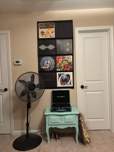 Customer photo review of 12" Vinyl Record Display Frame - LP Wall Storage