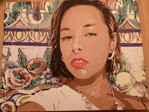 Customer photo review of Custom Portrait Paint By Numbers