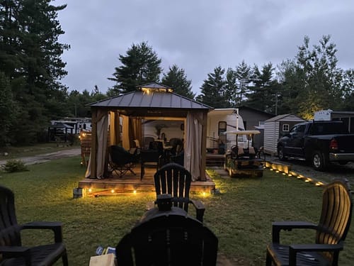 Customer photo review of SUNJOY Replacement Gazebo Mosquito Netting Outdoor Patio for 12x20 ft Gazebo