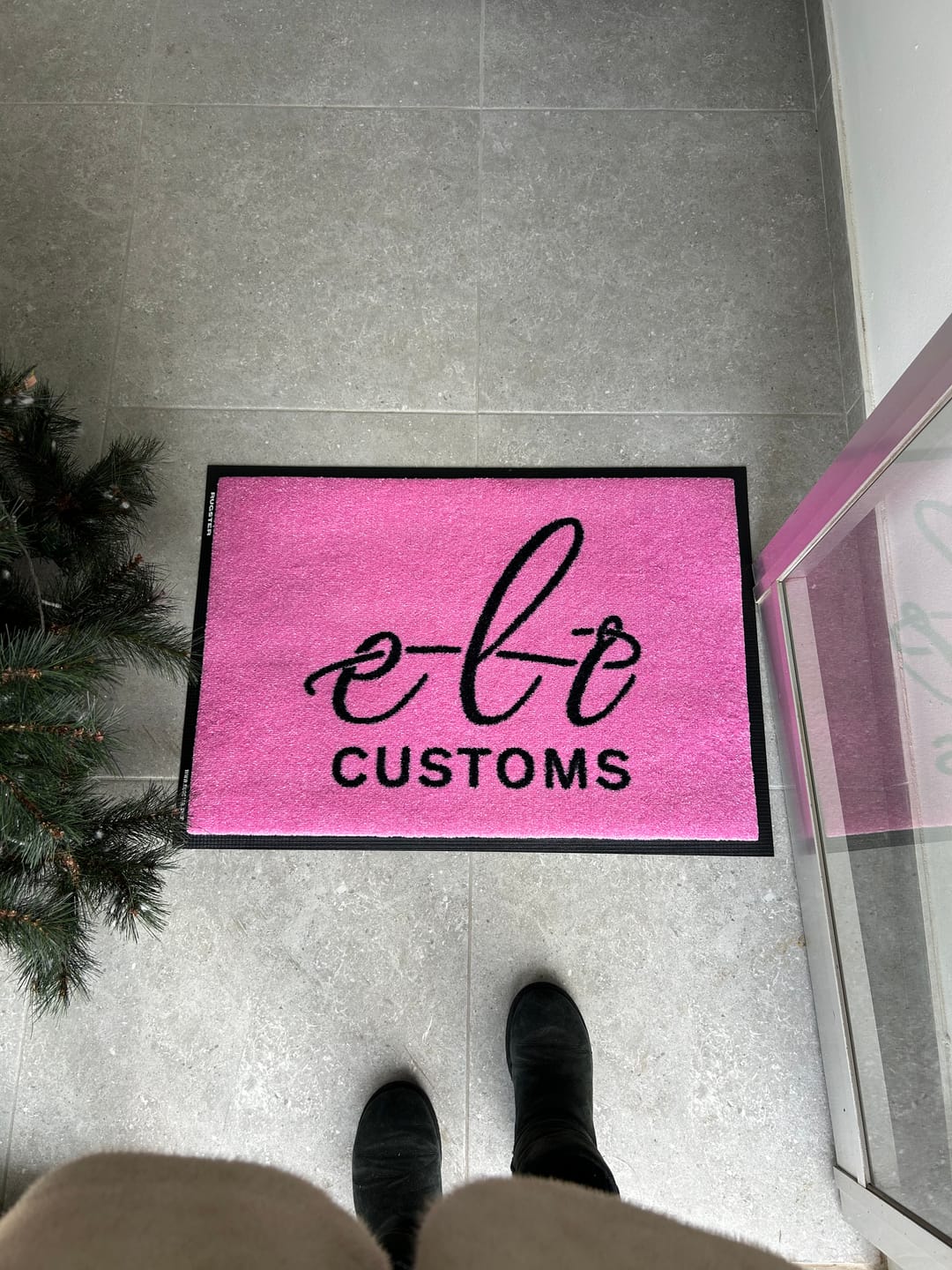 Customer photo review of Custom Indoor Logo Mat