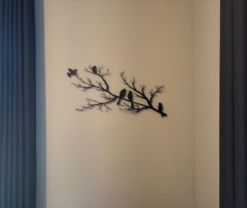 Customer photo review of Décoration murale en métal moderne - Oiseaux sur branche (V.02)