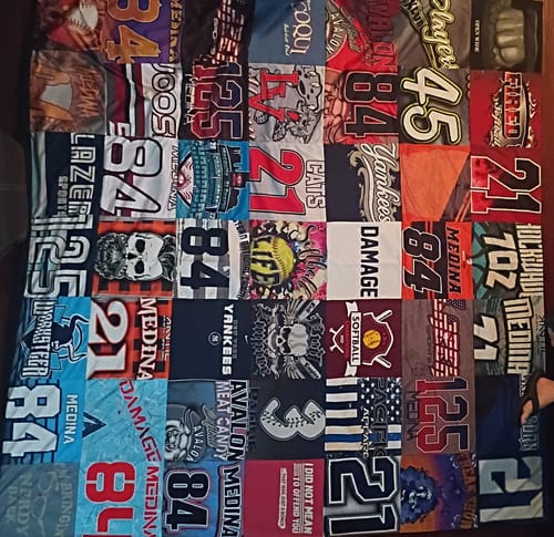 Customer photo review of Classic T-Shirt Blanket