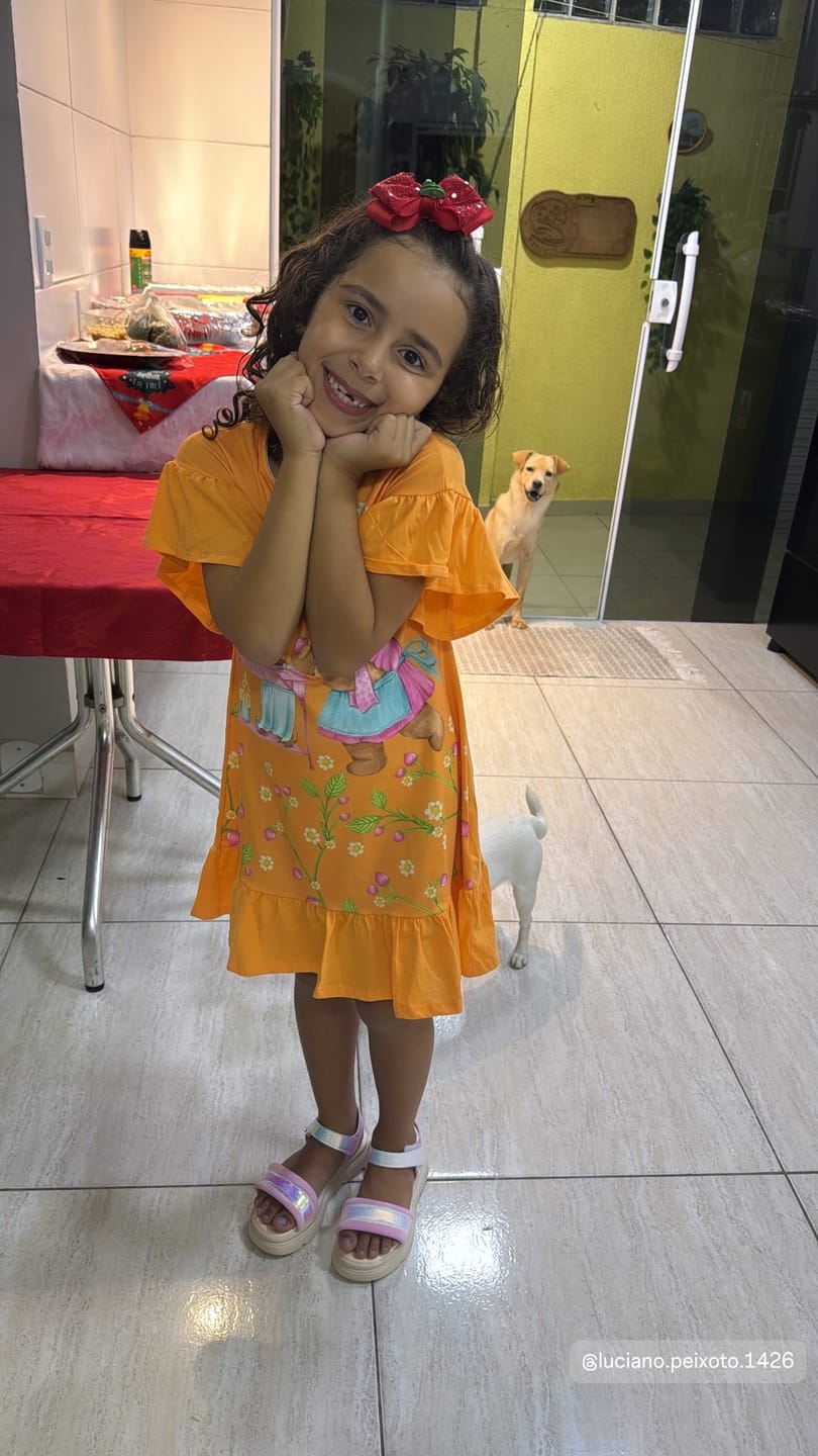 Customer photo review of Vestido em Meia Malha 84170 Kukiê Infantil Menina