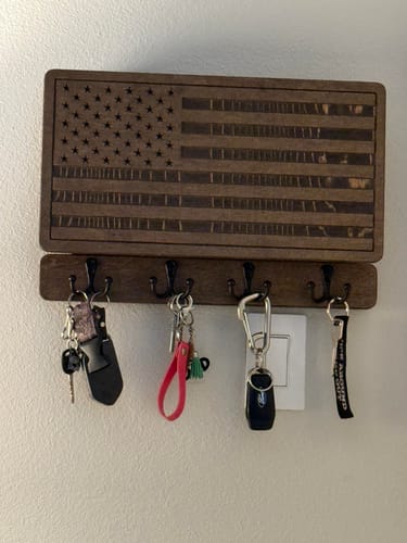 Customer photo review of PERSONALIZABLE FLAG MINI MODEL
