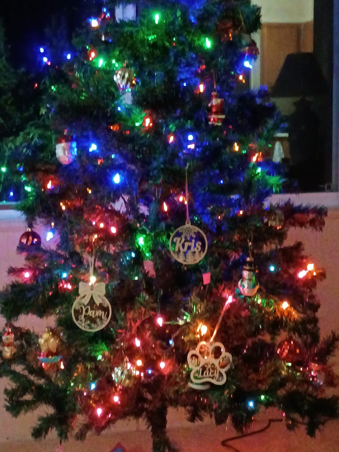 Customer photo review of Personalized Wooden Christmas Ornaments