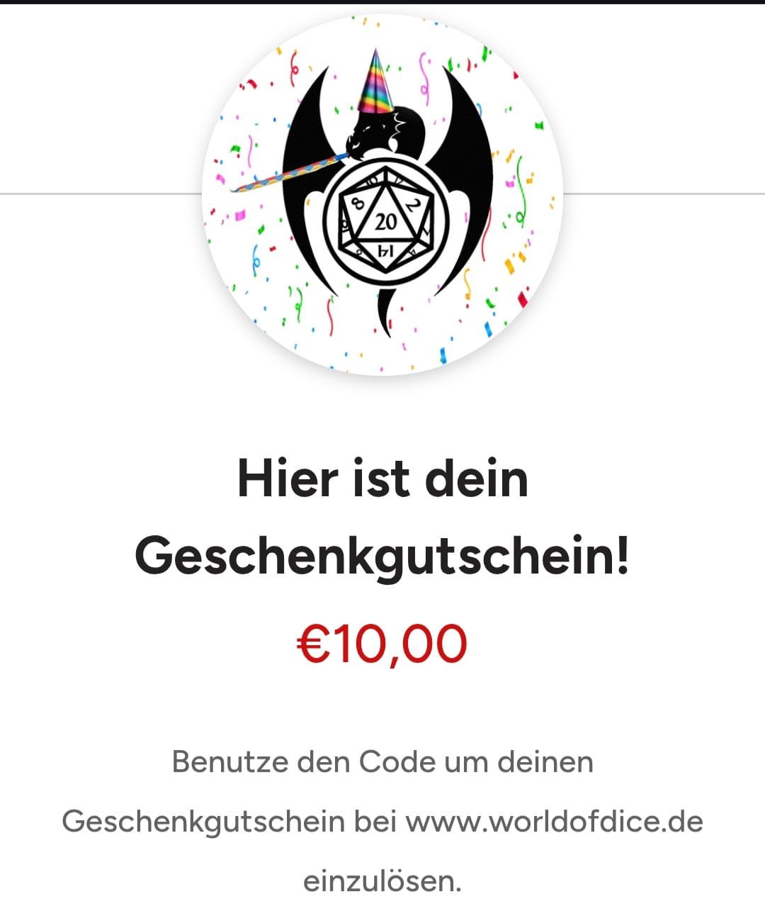 Customer photo review of digitaler Geschenkgutschein