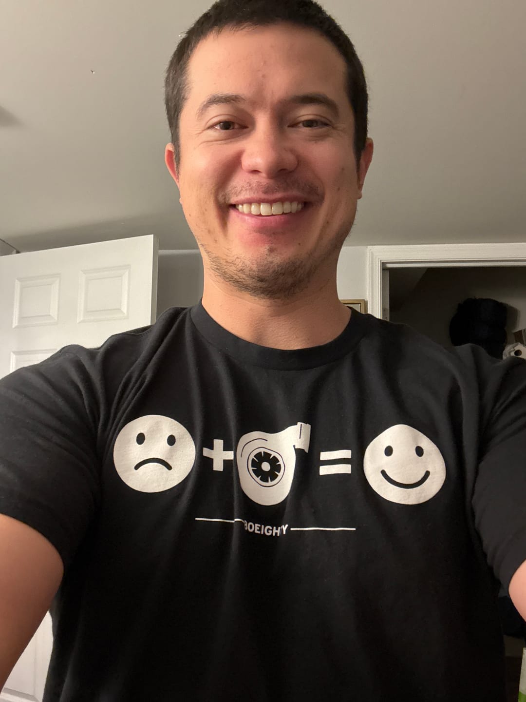 Customer photo review of 80Eighty® HappyTurbo Shirt