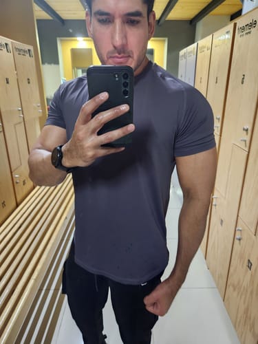 Customer photo review of Artial Performance Tee - Dark Gray