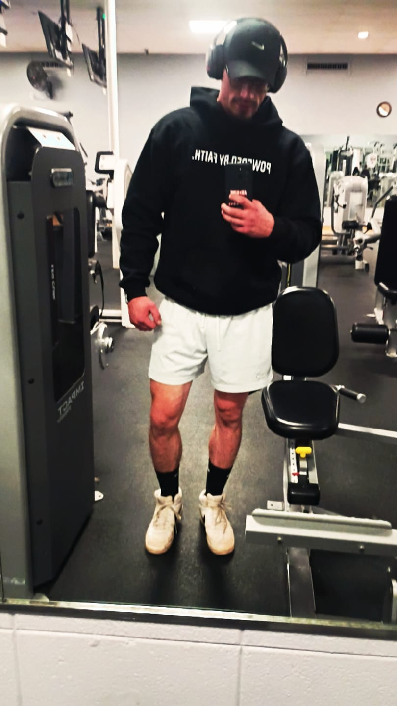 Customer photo review of Powered By Faith Hoodie