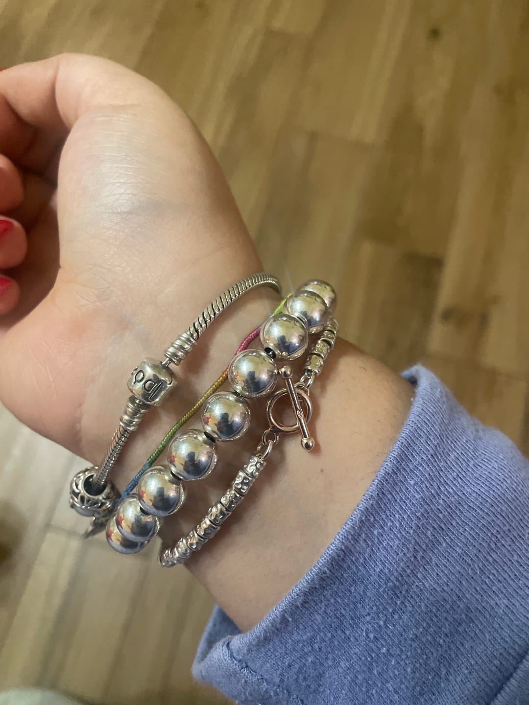 Customer photo review of CREA IL TUO BRACCIALE GRANELLI MAXI - charms rosa